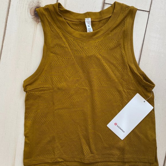 NWT Lululemon Train to Be Tank Top in MUSTARD - Picture 6 of 9